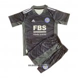 Camiseta Leicester City Portero Nino 21-22 Negro