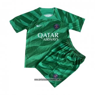 Camiseta Paris Saint-Germain Portero Nino 23-24 Verde