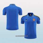 Camiseta Polo del Manchester United 22-23 Azul