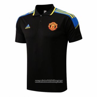 Camiseta Polo del Manchester United 22-23 Negro