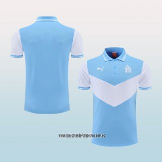 Camiseta Polo del Olympique Marsella 22-23 Azul y Blanco