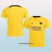 Camiseta Pre Partido del Paris Saint-Germain 2023 Amarillo