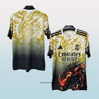 Camiseta Real Madrid Dragon 25-26 Amarillo Tailandia