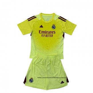 Camiseta Real Madrid Portero Nino 25-26 Amarillo