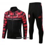 Chandal de Chaqueta del AC Milan 22-23 Rojo y Negro