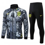 Chandal de Chaqueta del Brasil Jesus 24-25 Negro
