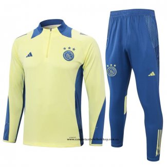 Chandal de Sudadera del Ajax Nino 24-25 Amarillo