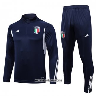 Chandal de Sudadera del Italia Nino 23-24 Azul