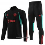 Chandal de Sudadera del Manchester United Nino 23-24 Negro