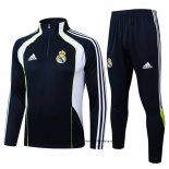 Chandal de Sudadera del Real Madrid 25-26 Negro Blanco