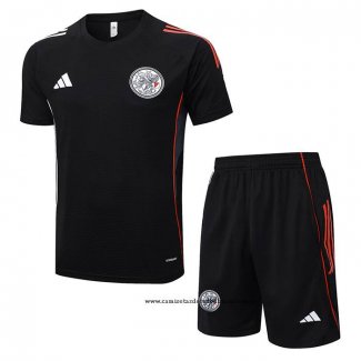Chandal del Ajax 25-26 Manga Corta Negro - Pantalon Corto