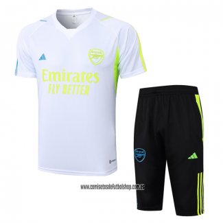 Chandal del Arsenal 23-24 Manga Corta Blanco - Pantalon Corto