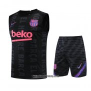 Chandal del Barcelona 22-23 Sin Mangas Negro