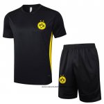 Chandal del Borussia Dortmund 24-25 Manga Corta Negro - Pantalon Corto