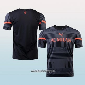 Camiseta Pre Partido del AC Milan 2022 Negro