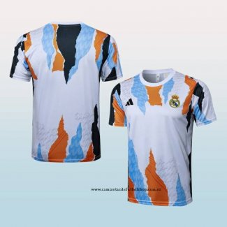 Camiseta de Entrenamiento Real Madrid 24-25 Blanco y Amarillo
