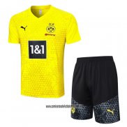 Chandal del Borussia Dortmund 23-24 Manga Corta Amarillo - Pantalon Corto