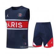 Chandal del Paris Saint-Germain 22-23 Sin Mangas Azul y Rojo