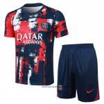 Chandal del Paris Saint-Germain Jordan 24-25 Manga Corta Azul y Rojo - Pantalon Corto