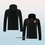 Chaqueta con Capucha del Manchester United 22-23 Negro