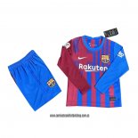 Primera Camiseta Barcelona Nino 21-22 Manga Larga