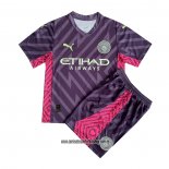 Camiseta Manchester City Portero Nino 23-24 Purpura
