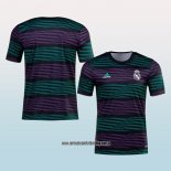 Camiseta Pre Partido del Real Madrid 2022 Verde y Purpura