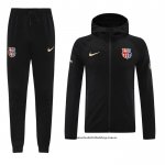 Chandal con Capucha del Barcelona 24-25 Negro