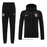 Chandal con Capucha del Barcelona 24-25 Negro