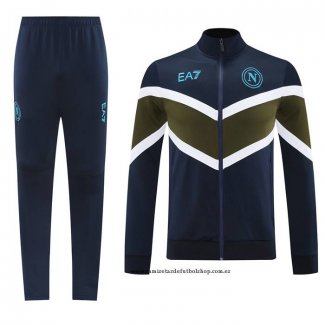 Chandal de Chaqueta del Napoli 24-25 Azul Verde