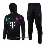 Chandal de Sudadera del Bayern Munich 23-24 Negro y Blanco