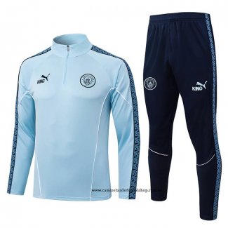 Chandal de Sudadera del Manchester City Nino 25-26 Azul