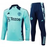 Chandal de Sudadera del Manchester United Nino 24-25 Verde