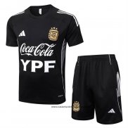 Chandal del Argentina 25-26 Manga Corta Negro - Pantalon Corto
