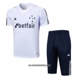 Chandal del Cruzeiro 23-24 Manga Corta Blanco - Pantalon Corto