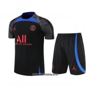 Chandal del Paris Saint-Germain 22-23 Manga Corta Negro y Azul - Pantalon Corto