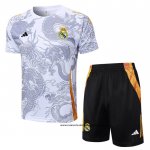 Chandal del Real Madrid Dragon 24-25 Manga Corta Blanco - Pantalon Corto