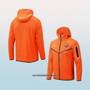 Chaqueta con Capucha del Barcelona 22-23 Naranja