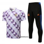 Conjunto Polo del Real Madrid 22-23 Blanco y Purpura