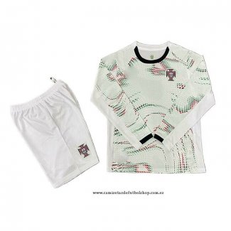 Segunda Camiseta Portugal Nino 2025 Manga Larga