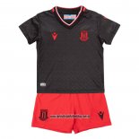 Segunda Camiseta Stoke City Nino 22-23 Negro