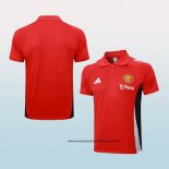 Camiseta Polo del Manchester United 24-25 Rojo