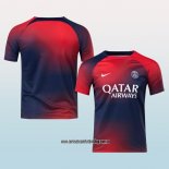 Camiseta Pre Partido del Paris Saint-Germain 2023 Azul y Rojo