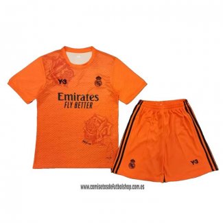 Camiseta Real Madrid Y-3 Nino 2024 Naranja