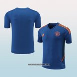 Camiseta de Entrenamiento Manchester United 22-23 Azul