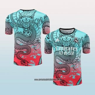 Camiseta de Entrenamiento Real Madrid Dragon 24-25 Verde y Rojo