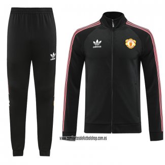 Chandal de Chaqueta del Manchester United 22-23 Negro