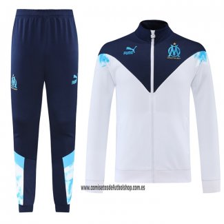 Chandal de Chaqueta del Olympique Marsella 22-23 Blanco