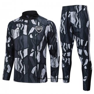 Chandal de Sudadera del Arsenal 24-25 Negro Gris