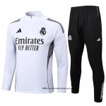 Chandal de Sudadera del Real Madrid Nino 25-26 Blanco